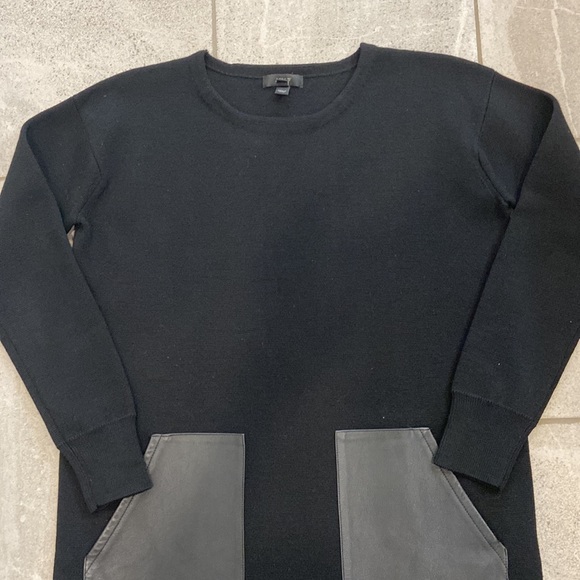 Jcrew 100% Merino Wool Sweater w/ Leather Pockets, Sz XS - Picture 7 of 7